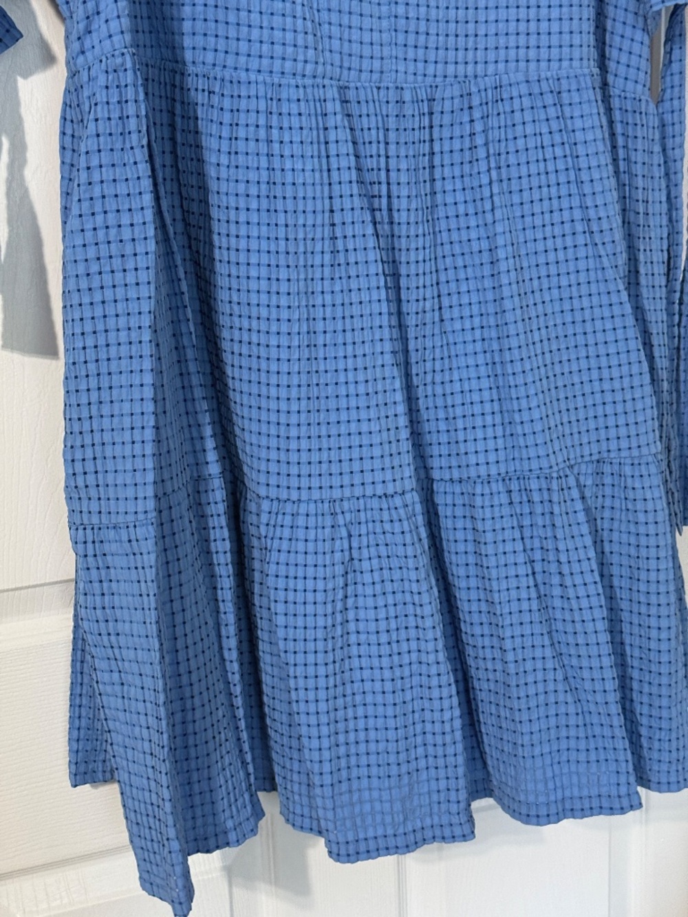 English Factory Blue Textured Dress 2x - Picture 4 of 6